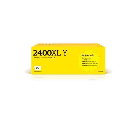 Картридж T2 (PGI-2400XL Y/2400XL) для Canon MAXIFY iB4040, iB4140, MB5040, MB5140, MB5340, MB5440, желтый IC-CPGI-2400XL Y