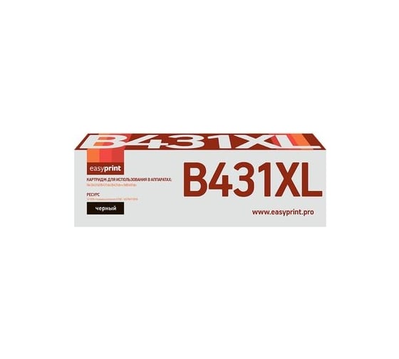 Тонер-картридж EasyPrint (44917602/44917608/431XL) для Oki B431, MB491 (12000 стр.) LO-431XL 1