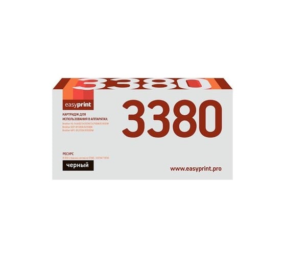 Картридж EasyPrint (TN-3380/TN3380) для Brother HL-5440D, 5450DN, 5470DW, 6180DW, DCP-8250DN (8000 стр.) LB-3380
