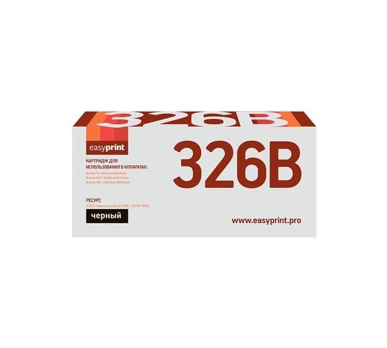Картридж EasyPrint (TN-326BK/TN326BK/326BK) для Brother HL-L8250, 8350, DCP-L8400, 8450, MFC-L8650, 8850 (4000 стр.) черный LB-326BK 1