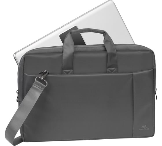 Сумка для ноутбука 17.3" и документов RIVACASE Laptop bag grey 8251