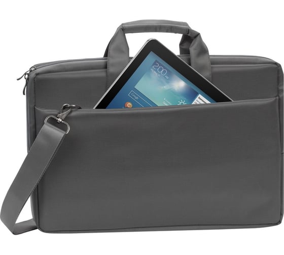 Сумка для ноутбука 17.3" и документов RIVACASE Laptop bag grey 8251
