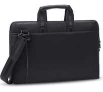 Сумка для ноутбука 15.6" и документов RIVACASE PU Laptop bag black slim 8930