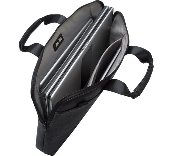 Сумка для ноутбука 15.6" и документов RIVACASE PU Laptop bag black slim 8930