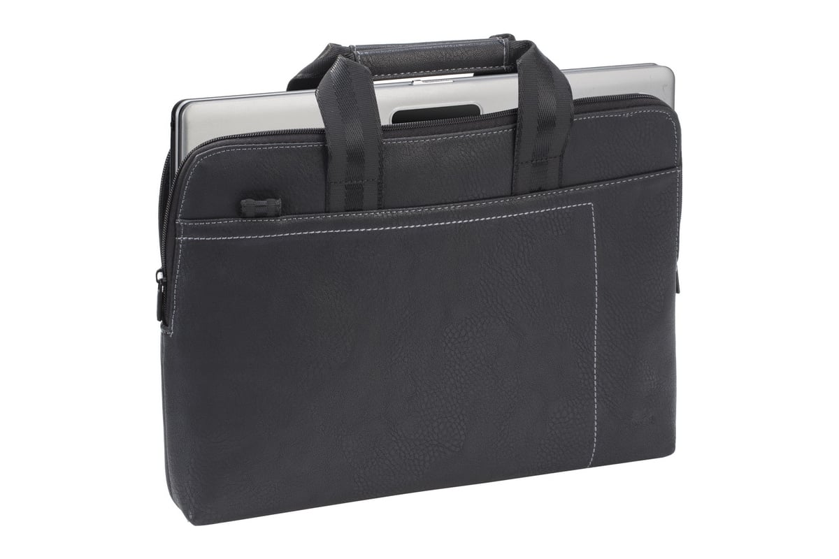 Сумка для ноутбука 13.3" и документов RIVACASE PU Laptop bag black slim ...