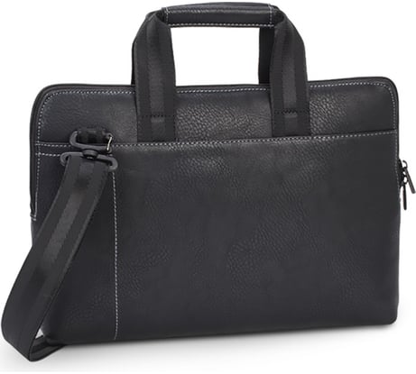 Сумка для ноутбука 13.3" и документов RIVACASE PU Laptop bag black slim 8920