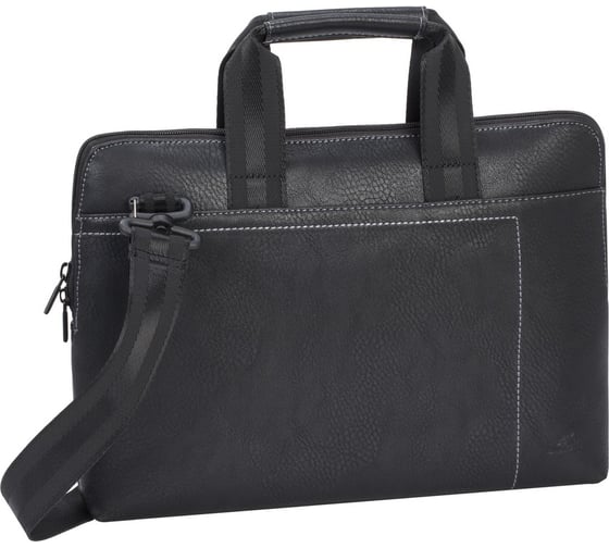 Сумка для ноутбука 13.3" и документов RIVACASE PU Laptop bag black slim 8920