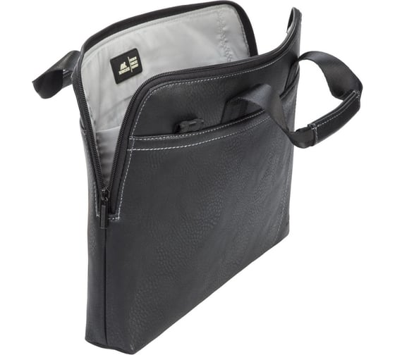 Сумка для ноутбука 13.3" и документов RIVACASE PU Laptop bag black slim 8920