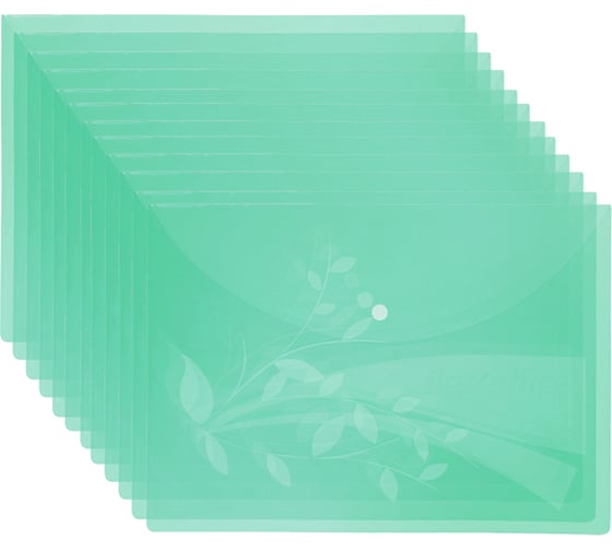 Папка на кнопке Flexoffice  а4 зеленая, 12 шт FO-CBF02 GREEN