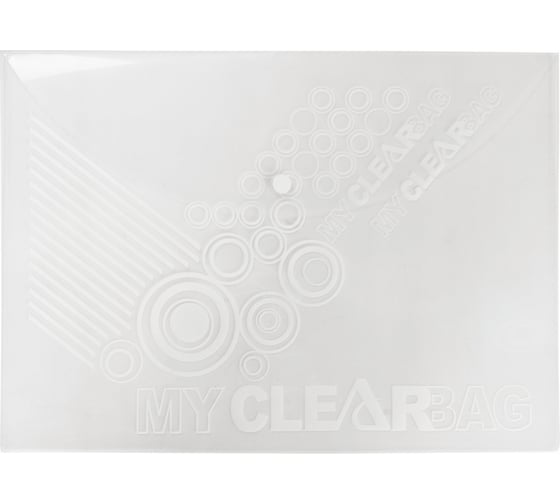 Папка на кнопке Flexoffice А4 прозрачная, 10 шт FO-CBF05 CLEAR 1
