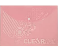 Папка на кнопке Flexoffice А4 розовая, 10 шт FO-CBF05 PINK