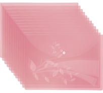 Папка на кнопке Flexoffice А4 розовая, 12 шт FO-CBF02 PINK