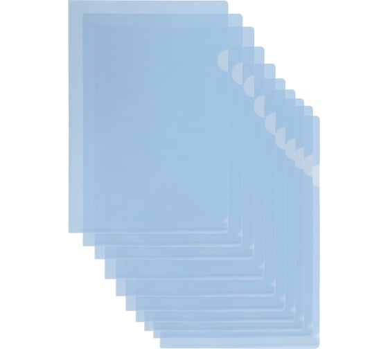Папка-уголок Flexoffice А4 голубая, 10 шт FO-CH06 BLUE