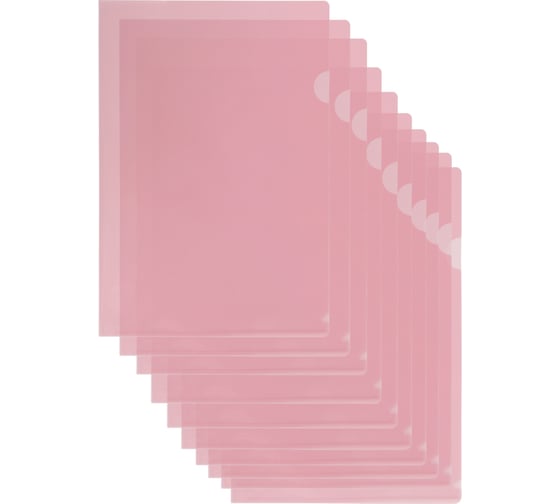 Папка-уголок Flexoffice А4 розовая, 10 шт FO-CH06 PINK