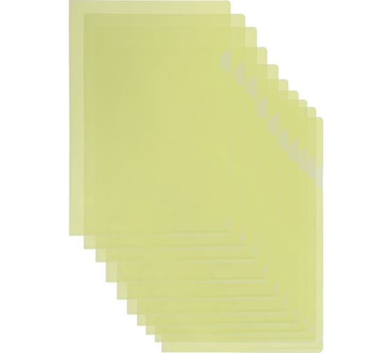 Папка-уголок Flexoffice А4 желтая, 10 шт FO-CH01 YELLOW