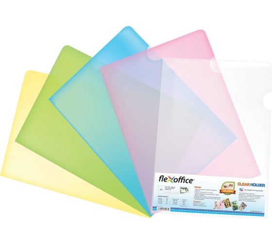 Папка-уголок Flexoffice А4 желтая, 10 шт FO-CH01 YELLOW