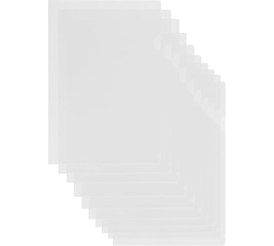 Папка-уголок Flexoffice А4 прозрачная, 10 шт FO-CH01 CLEAR