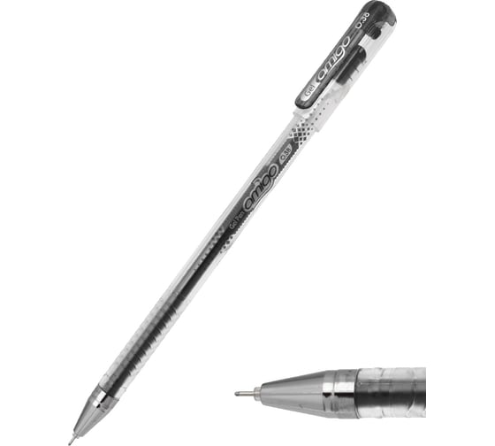 Ручка гелевая Flexoffice amigo черная, 12 шт FO-GEL015 BLACK
