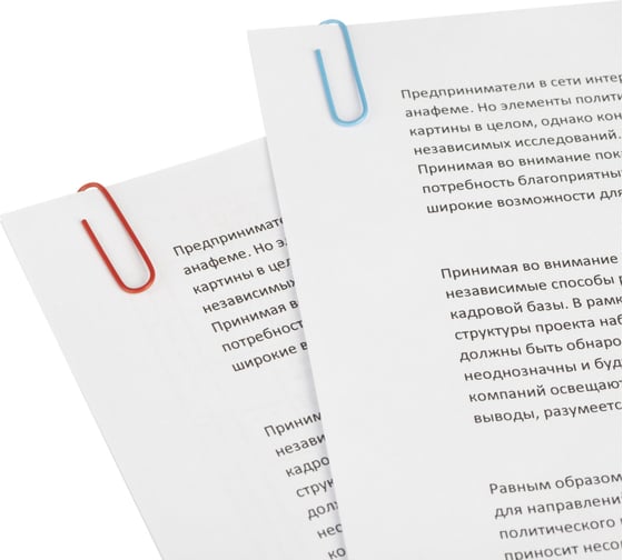 Скрепки Attache с полимерным покрытием, 33 мм, разноцветные, 50 штук в упаковке 1108496