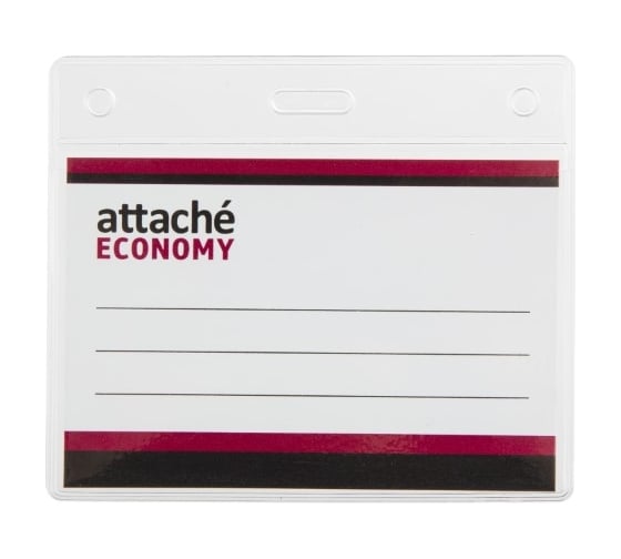 Бейдж Attache 78x96 150 мкм, шнурок 45 см синий, вкладыш 60x90 5 шт в упаковке 1658132