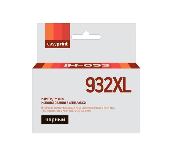 Картридж EasyPrint (CN053AE/932xl/7110/CN053) для HP Officejet 6100, 6600, 6700, 7110, 7610, черный IH-053 1