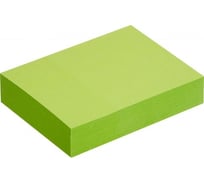 Стикеры Attache с клеевым краем 38x51 мм, 100 листов неоновый зеленый 1266191