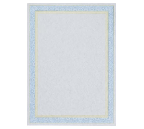 Сертификат-бумага Attache А4 50 шт в упаковке двойная рамка бирюза оранжевая id11 1412180 1