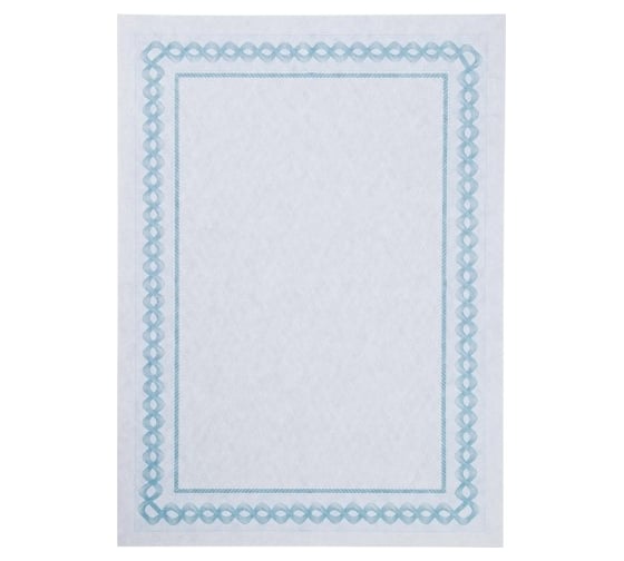 Сертификат-бумага Attache А4 синяя рамка id4, 25 шт в упаковке 1796362 1