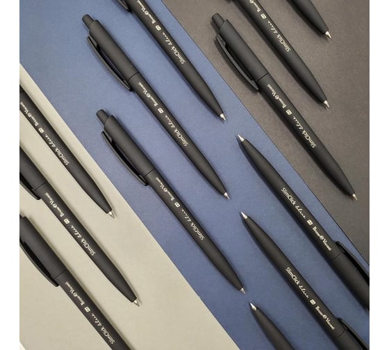 Шариковая ручка Bruno Visconti slimclick.black автоматическая, 0,5 мм, синяя 200073 1641242