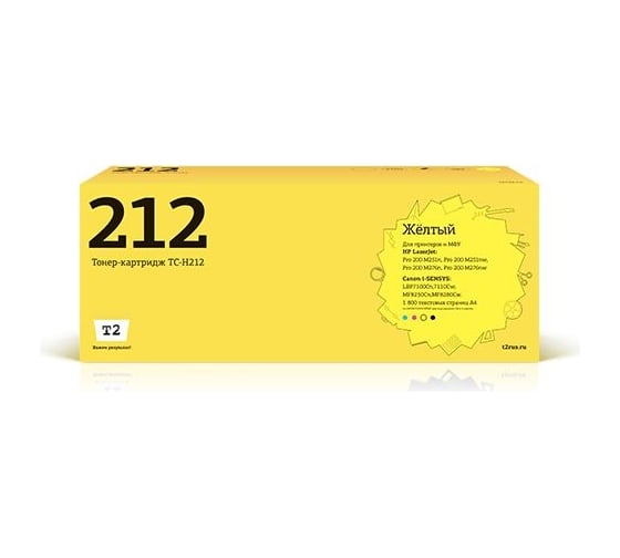 Картридж T2 (CF212A/212A/131A/731Y) для HP LJ Pro 200 M251n, MFP M276n, 276nw (1800 стр.) желтый, с чипом TC-H212