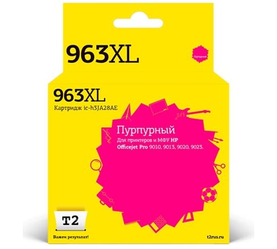 Струйный картридж T2 (3JA28AE) для HP Officejet Pro 9010, 9013, 9020, 9023, пурпурный IC-H3JA28AE