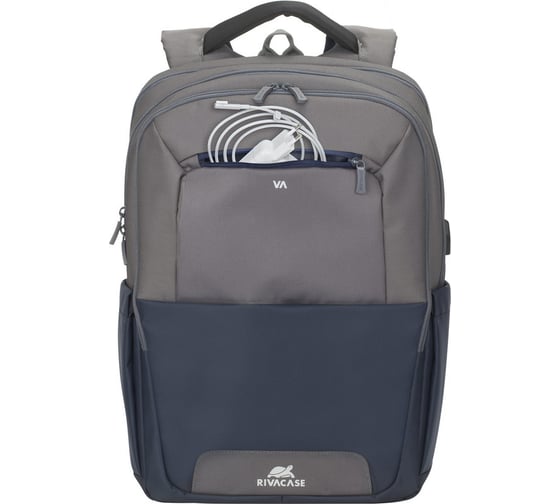 Рюкзак RIVACASE Steel Laptop backpack blue/grey, 17.3" 7777