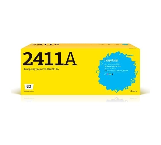 Лазерный картридж T2 (W2411A) для HP Color LaserJet Pro M182n, M183fw, голубой, с чипом TC-HW2411A 1