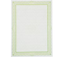 Сертификат-бумага Attache А4 зеленая рамка с водяными знаками, 25 шт в упаковке 1796361