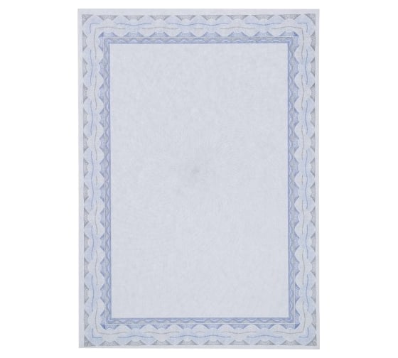 Сертификат-бумага Attache А4 50 шт в упаковке синяя рамка спираль id5 1412168 1