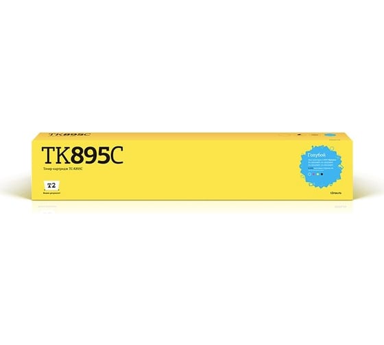 Тонер-картридж T2 (TK-895C/TK895C/895C) для Kyocera FS-C8020, C8025, C8520, C8525 (6000 стр.) голубой, с чипом TC-K895C