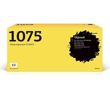 Картридж T2 (TN-1075/TN 1075/TN1075/CS TN1075) для Brother HL-1110R, DCP1510R, MFC1810 (1000 стр.) TC-B1075