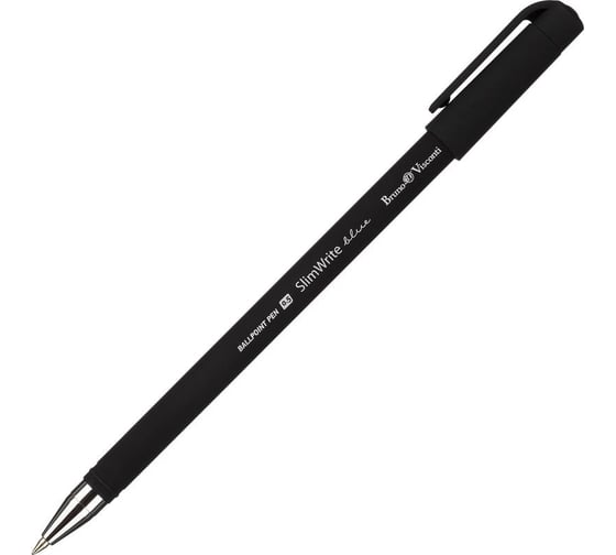 Шариковая неавтоматическая ручка Bruno Visconti slimwrite.black 0,5 мм, синяя 200009 1641230