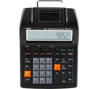 Печатающий калькулятор DELI em121-eu 12-разрядов, 172x203x55 мм, черный 13623 1838694