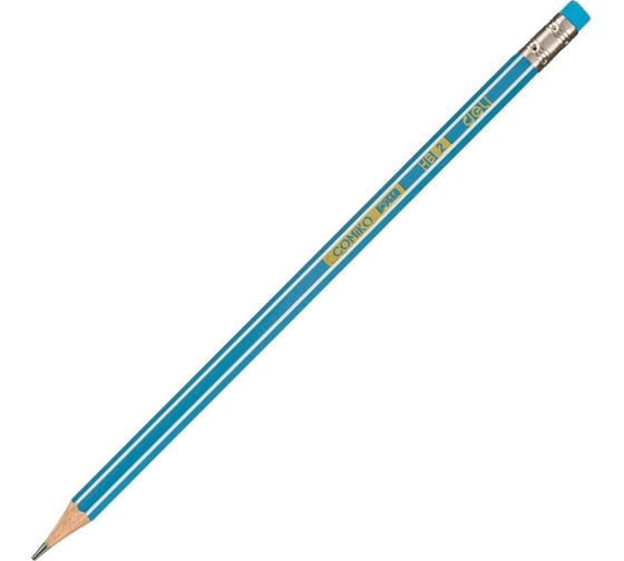 Чернографитный карандаш DELI ec011-hb шестигранный, hb, ластик, цвет ассорти, 12 шт 13623 1550858