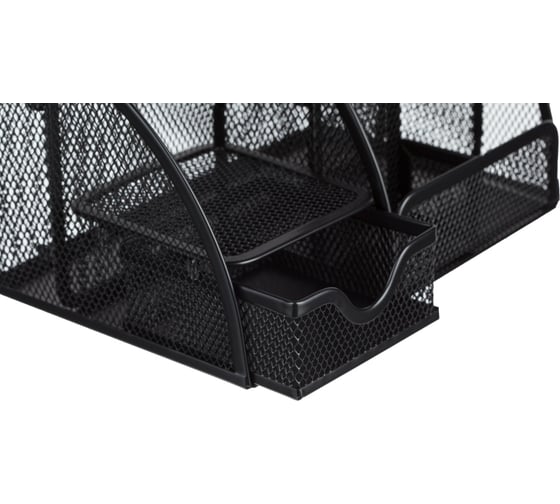 Подставка-органайзер для канцелярских принадлежностей Attache 7 секций 125x140x220 мм металлическая сетка черый 1725308