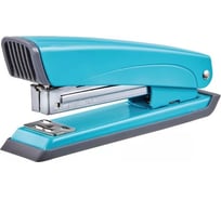 Степлер KW-Trio 055C4BLUE 24/6 26/6, 20 листов, встроенный антистеплер, голубой, 100 скоб, металл/пластик 1954905