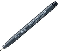 Линер Pentel Pointliner S20P-4A 0.4 мм, 12 шт, черные чернила 708867