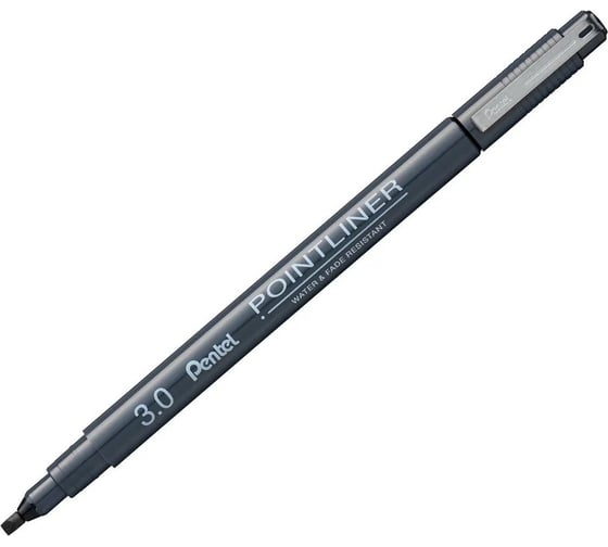 Линер Pentel Pointliner Calligraphy S20P-C30A 3 мм, 12 шт, черные чернила 708865