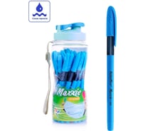 Ручка с масляными чернилами Flexoffice maxxie neon синяя, 25 шт FO-GELB035N BLUE