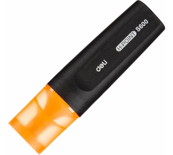 Маркер-текстовыделитель DELI ght es600 1-5 мм, оранжевый, 10 шт. 1676005 1