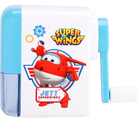 Механическая точилка для карандашей DELI er10409 super wings 1 отверстие, пластик, ассорти 1681165