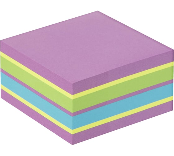 Стикеры Kores cubo 75x75 мм, смешанные неоновые цвета, 450 л 48464 1801189