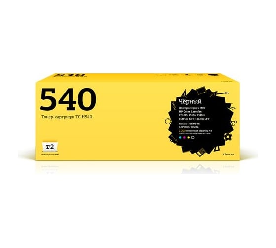Картридж T2 (CB540A/125A/125 A) для HP Color LaserJet CP1215, CP1515n, Canon 716Bk (2200 стр.) черный, с чипом TC-H540