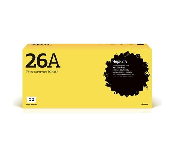 Картридж T2 (CF226A/Cartridge 052H/26X/226A/052/26A) для HP LaserJet Pro M402d, M402n, M402dn, M426dw, M426fdn, M426fdw (3100стр.) с чипом TC-H26A 1
